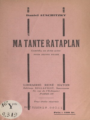 cover image of Ma tante Rataplan
